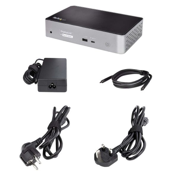 StarTech.com USB-C Dock, 4K 60Hz Quad Monitor DisplayPort & HDMI, Universeel USB Type-C Docking Station met 100W Power Delivery, USB Hub met 1x USB Type-C & 3x USB-A, Ethernet, Audio (DK31C4DPPDUE)