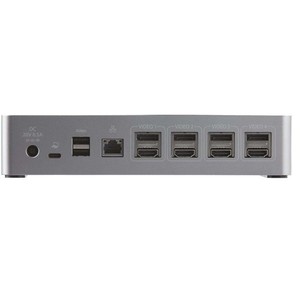 StarTech.com USB-C Dock, 4K 60Hz Quad Monitor DisplayPort & HDMI, Universeel USB Type-C Docking Station met 100W Power Delivery, USB Hub met 1x USB Type-C & 3x USB-A, Ethernet, Audio (DK31C4DPPDUE)