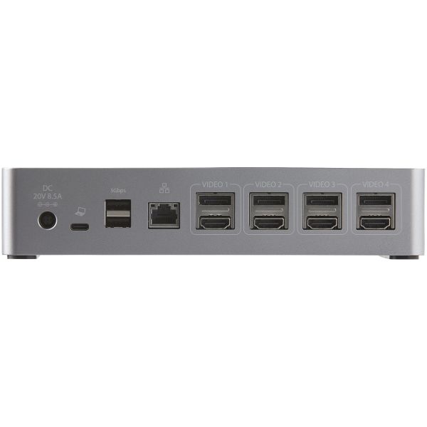 StarTech.com USB-C Dock, 4K 60Hz Quad Monitor DisplayPort & HDMI, Universeel USB Type-C Docking Station met 100W Power Delivery, USB Hub met 1x USB Type-C & 3x USB-A, Ethernet, Audio (DK31C4DPPDUE)