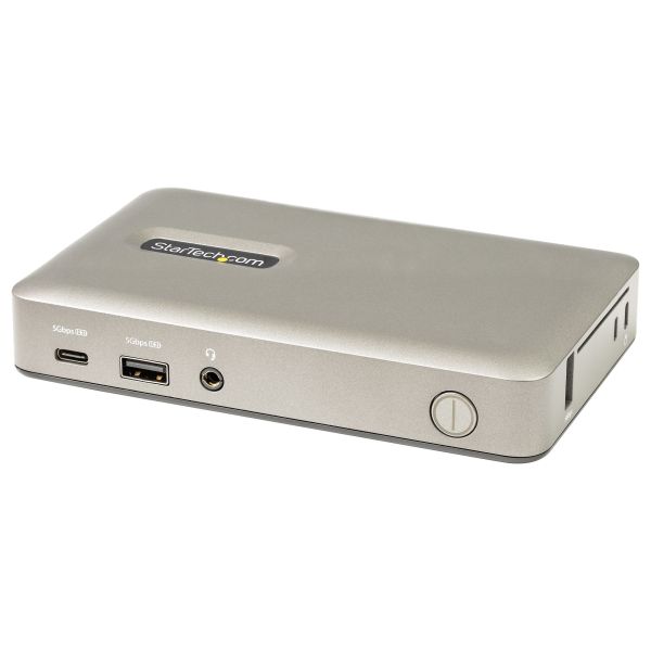 StarTech.com USB C Dock, USB-C naar DisplayPort 4K 30Hz of VGA, 65W USB Power Delivery Lader, 4 Port USB 3.1 Gen 1 Hub, Universele USB-C Laptop Docking Station met Ethernet (DKM30CHDPDUE)
