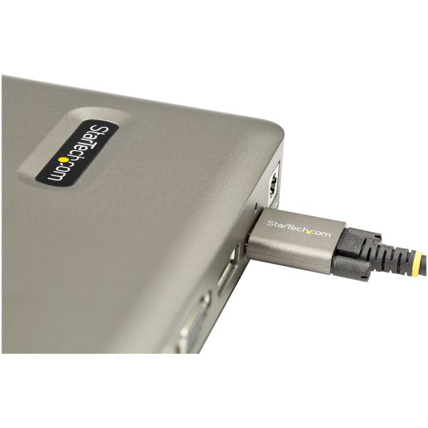 StarTech.com USB C Dock, USB-C naar DisplayPort 4K 30Hz of VGA, 65W USB Power Delivery Lader, 4 Port USB 3.1 Gen 1 Hub, Universele USB-C Laptop Docking Station met Ethernet (DKM30CHDPDUE)