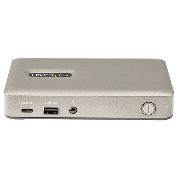 StarTech.com USB C Dock, USB-C naar DisplayPort 4K 30Hz of VGA, 65W USB Power Delivery Lader, 4 Port USB 3.1 Gen 1 Hub, Universele USB-C Laptop Docking Station met Ethernet