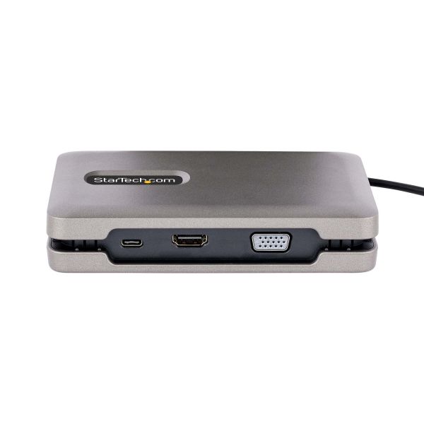 StarTech.com USB-C Multiport Adapter met USB-C DP Alt Mode Video Output/4K HDMI 2.0/VGA, USB-C Dual Monitor Docking Station, 100W PD Pass-Through, USB Type C Mini Dock/MST Adapter Hub (DKM31C3HVCPD)