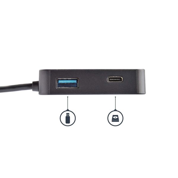 StarTech.com USB C Multiport Adapter, USB-C Travel Dock met 4K HDMI Video, Gigabit Ethernet, USB 3.0 Hub (1x USB-A 1x USB-C), USB Type-C Mini Laptop Docking Station, Thunderbolt 3 Compatibel (DKT30CHD)