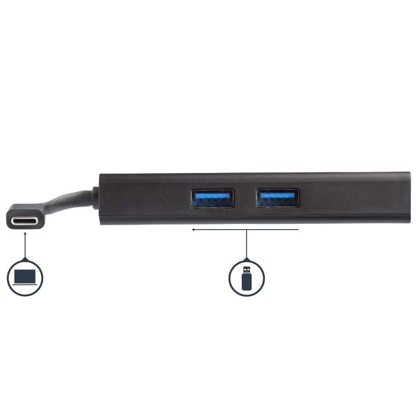 StarTech.com USB-C Multiport Adapter, USB-C Travel Dock met 4K HDMI, 60W Power Delivery Passthrough, GbE, 2pt USB-A 3.0 Hub, USB Type-C Mini Laptop Docking Station, Thunderbolt 3 Compatibel (DKT30CHPD)