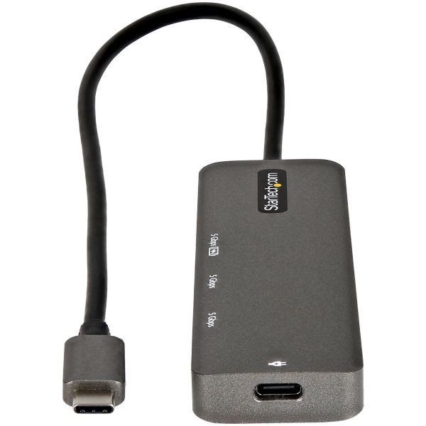 StarTech.com USB C Multiport Adapter - USB-C naar HDMI 2.0b 4K 60Hz (HDR10), 100W Power Delivery Pass-Through, 4-Port USB 3.0 Hub - USB Type-C Mini Dock - 30cm Vaste Kabel (DKT30CHPD3)