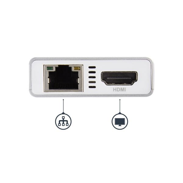 StarTech.com USB-C Multiport Adapter, USB-C Travel Dock met 4K HDMI, 60W Power Delivery Passthrough, GbE, 2pt USB-A 3.0 Hub, USB Type-C Mini Laptop Docking Station, Wit (DKT30CHPDW)