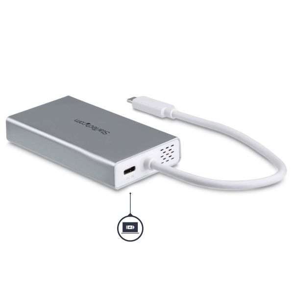 StarTech.com USB-C Multiport Adapter, USB-C Travel Dock met 4K HDMI, 60W Power Delivery Passthrough, GbE, 2pt USB-A 3.0 Hub, USB Type-C Mini Laptop Docking Station, Wit (DKT30CHPDW)