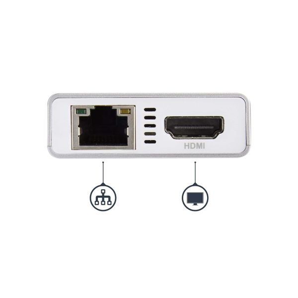 StarTech.com USB-C Multiport Adapter, USB-C Travel Dock met 4K HDMI, 60W Power Delivery Passthrough, GbE, 2pt USB-A 3.0 Hub, USB Type-C Mini Laptop Docking Station, Wit (DKT30CHPDW)