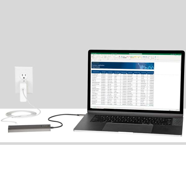 StarTech.com USB C Multiport Adapter - USB-C naar 4K 60Hz HDMI 2.0, 100W Power Delivery Pass-through, SD/MicroSD, 2-Port USB 3.0 Hub, GbE - USB Type-C Mini Dock - Lange (30cm) Kabel (DKT30CHSDPD1)
