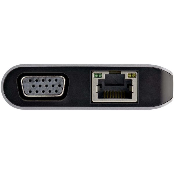 StarTech.com USB-C Multiport Adapter - USB-C Travel Dock met 4K HDMI of 1080p VGA - 3x USB 3.0 Hub, SD, GbE, Audio, 100W PD Pass-Through - Mini Docking Station voor Laptop/Tablet (DKT30CHVAUSP)