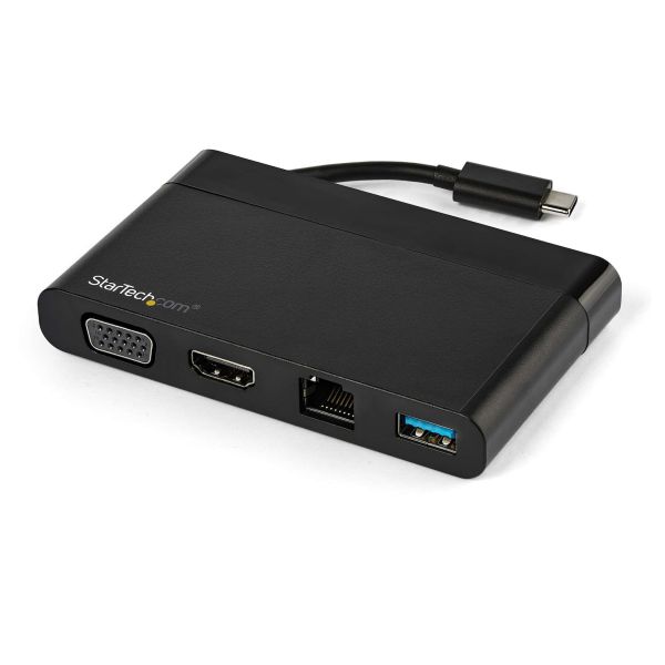 StarTech.com USB C-Multiport Adapter Hub met HDMI, VGA, Gigabit Ethernet & USB 3.0 - USB-C naar 4K HDMI of 1080p VGA Mini Docking Station - USB Type-C Travel Dock voor USB-C Laptops (DKT30CHVCM)