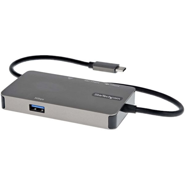 StarTech.com USB-C Multiport Adapter - USB-C to 4K 30Hz HDMI or 1080p VGA - USB Type-C Mini Dock met 100W Power Delivery Passthrough, 3-Port USB Hub 5Gbps, GbE - 30cm Kabel (DKT30CHVPD2)