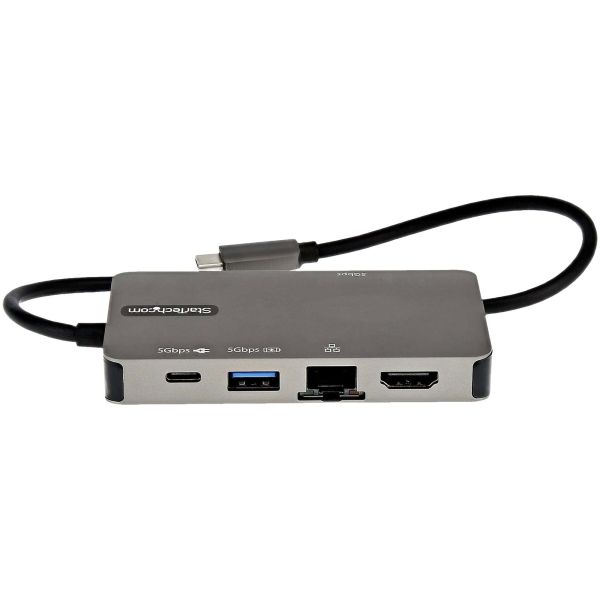 StarTech.com USB-C Multiport Adapter - USB-C to 4K 30Hz HDMI or 1080p VGA - USB Type-C Mini Dock met 100W Power Delivery Passthrough, 3-Port USB Hub 5Gbps, GbE - 30cm Kabel (DKT30CHVPD2)