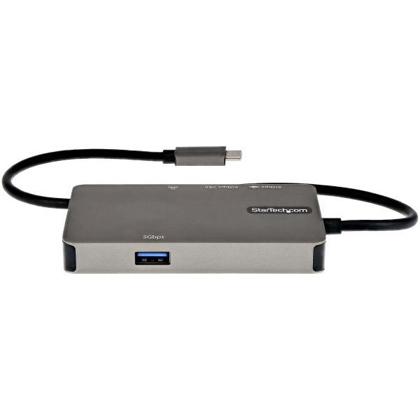 StarTech.com USB-C Multiport Adapter - USB-C to 4K 30Hz HDMI or 1080p VGA - USB Type-C Mini Dock met 100W Power Delivery Passthrough, 3-Port USB Hub 5Gbps, GbE - 30cm Kabel (DKT30CHVPD2)