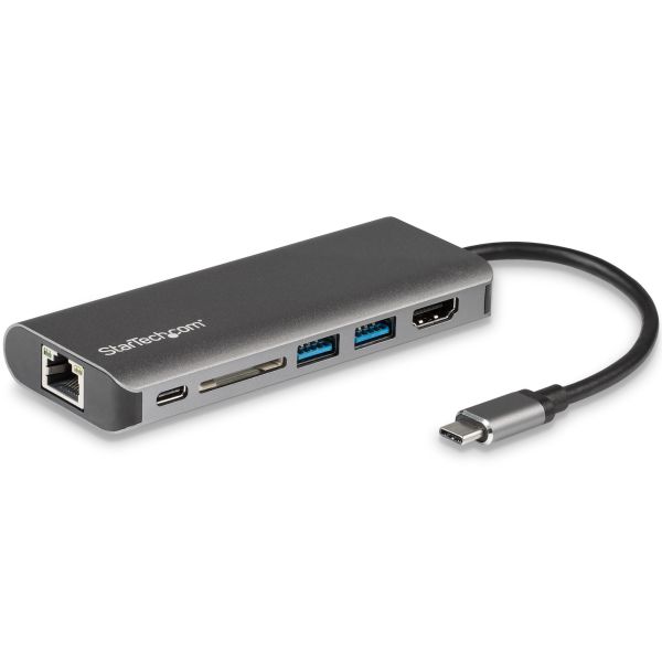 StarTech.com USB-C multiport adapter met SD kaartlezer - Power Delivery - 4K HDMI - GbE - 2 x USB 3.0 - USB-C hub - card reader - NIEUWE VERSIE BESCHIKBAAR DKT30CSDHPD3 (DKT30CSDHPD) (DKT30CSDHPD)