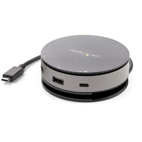 StarTech.com USB-C Multiport Adapter - USB 3.1 Gen 2 10Gbps Type-C Mini Dock met 4K 60Hz HDMI/DisplayPort of 1080p VGA - 75W PD Passthrough, 3-Port USB Hub, GbE - Travel Dock (DKT31CHDVCM)