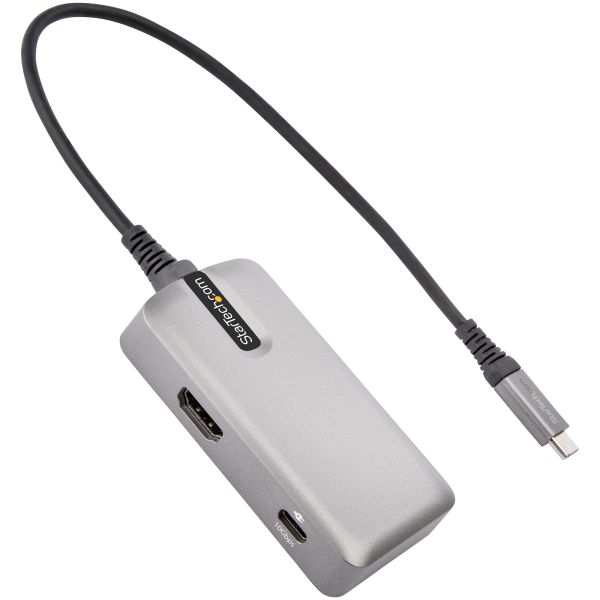 StarTech.com USB C Multiport Adapter, USB Type-C naar 4K 60Hz HDMI 2.0, 100W Power Delivery Pass-through, 3-Port 10Gbps USB Hub, Compacte USB C Mini Dock, 25cm Kabel (DKT31CHPD3)