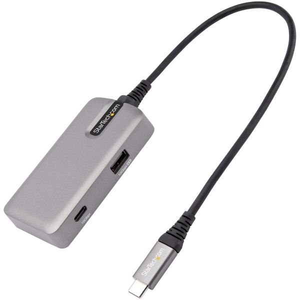 StarTech.com USB C Multiport Adapter, USB Type-C naar 4K 60Hz HDMI 2.0, 100W Power Delivery Pass-through, 3-Port 10Gbps USB Hub, Compacte USB C Mini Dock, 25cm Kabel (DKT31CHPD3)