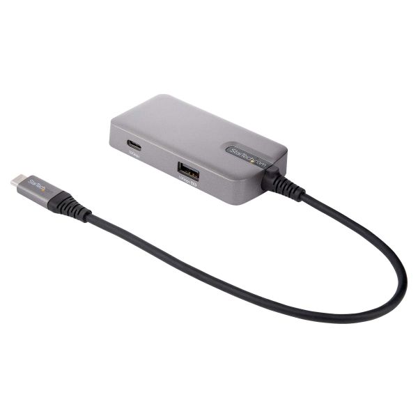 StarTech.com USB C Multiport Adapter, USB Type-C naar 4K 60Hz HDMI 2.0, 100W Power Delivery Pass-through, 3-Port 10Gbps USB Hub, Compacte USB C Mini Dock, 25cm Kabel (DKT31CHPD3)