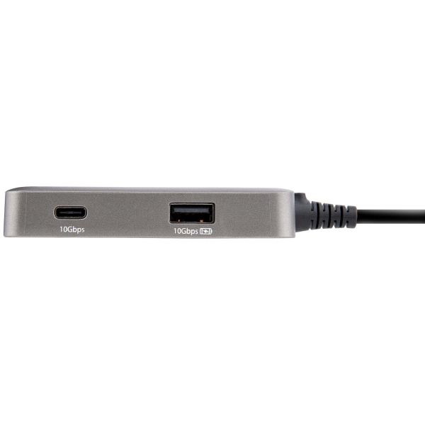 StarTech.com USB C Multiport Adapter, USB Type-C naar 4K 60Hz HDMI 2.0, 100W Power Delivery Pass-through, 3-Port 10Gbps USB Hub, Compacte USB C Mini Dock, 25cm Kabel (DKT31CHPD3)
