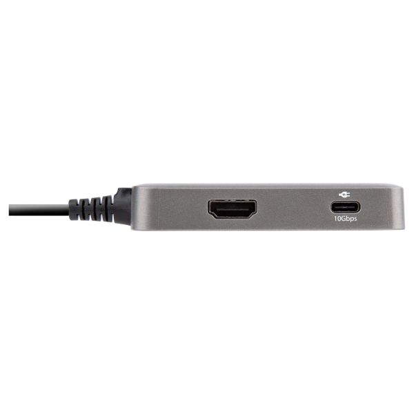 StarTech.com USB C Multiport Adapter, USB Type-C naar 4K 60Hz HDMI 2.0, 100W Power Delivery Pass-through, 3-Port 10Gbps USB Hub, Compacte USB C Mini Dock, 25cm Kabel (DKT31CHPD3)