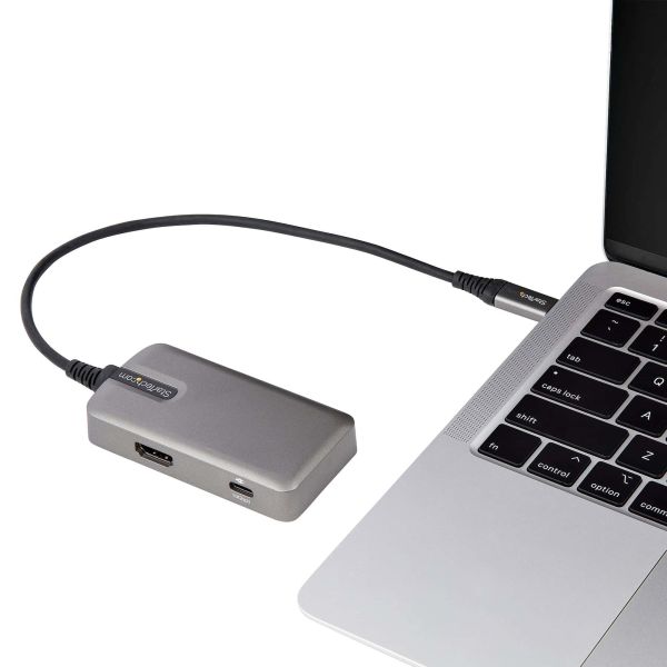 StarTech.com USB C Multiport Adapter, USB Type-C naar 4K 60Hz HDMI 2.0, 100W Power Delivery Pass-through, 3-Port 10Gbps USB Hub, Compacte USB C Mini Dock, 25cm Kabel (DKT31CHPD3)