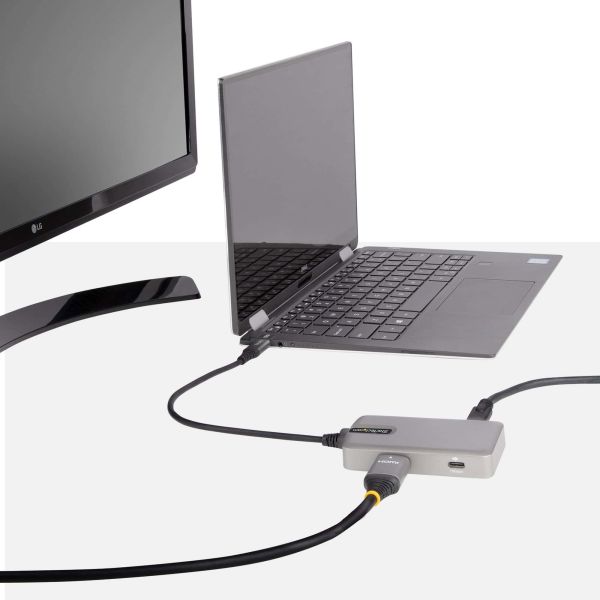 StarTech.com USB C Multiport Adapter, USB Type-C naar 4K 60Hz HDMI 2.0, 100W Power Delivery Pass-through, 3-Port 10Gbps USB Hub, Compacte USB C Mini Dock, 25cm Kabel (DKT31CHPD3)