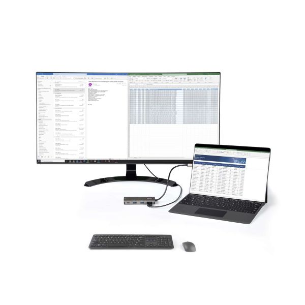 StarTech.com USB-C Multiport Adapter - 10Gbps USB Type-C Mini Dock met 4K 30Hz HDMI - 100W Power Delivery Passthrough - 3-Port USB Hub, GbE - USB 3.1/3.2 Gen 2 Laptop Dock - 25 cm Cable