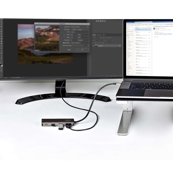 StarTech.com USB-C Multiport Adapter - 10Gbps USB Type-C Mini Dock met 4K 30Hz HDMI - 100W Power Delivery Passthrough - 3-Port USB Hub, GbE - USB 3.1/3.2 Gen 2 Laptop Dock - 25 cm Cable