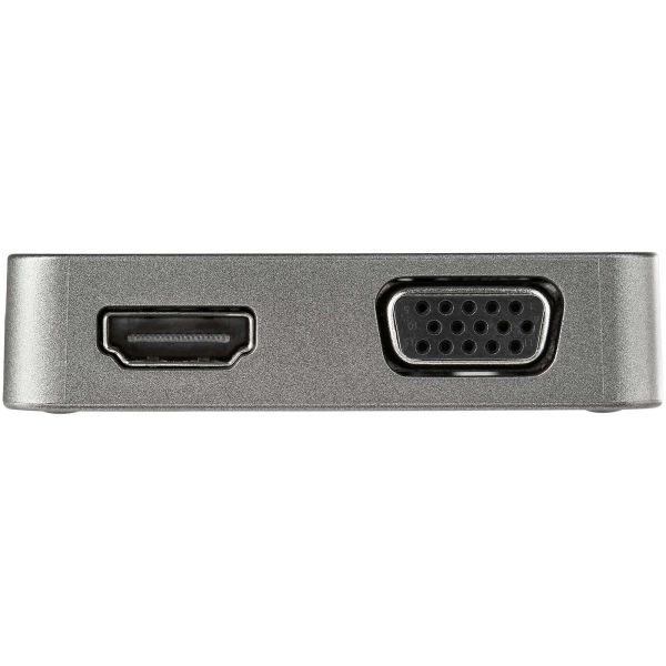 StarTech.com USB-C Multiport Adapter - USB 3.1 Gen 2 Type-C Aluminium Mini Dock - USB-C naar 4K HDMI of 1080p VGA Video - 10Gbps USB-A & USB-C Hub met GbE - Compatibel met Thunderbolt 3 (DKT31CHVL)