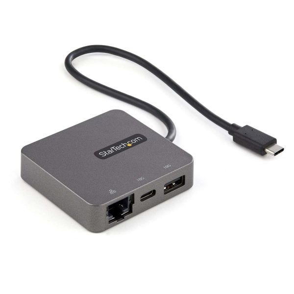 StarTech.com USB-C Multiport Adapter - USB 3.1 Gen 2 Type-C Aluminium Mini Dock - USB-C naar 4K HDMI of 1080p VGA Video - 10Gbps USB-A & USB-C Hub met GbE - Compatibel met Thunderbolt 3 (DKT31CHVL)