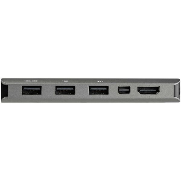 StarTech.com USB C Multiport Adapter - USB-C naar HDMI or Mini DisplayPort 4K 60Hz, 100W Power Delivery Pass-Through, 4-Port 10Gbps USB Hub - USB Type-C Mini Dock - 30cm Vaste Kabel (DKT31CMDPHPD)