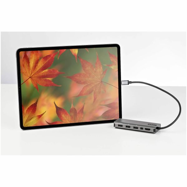 StarTech.com USB C Multiport Adapter - USB-C naar HDMI or Mini DisplayPort 4K 60Hz, 100W Power Delivery Pass-Through, 4-Port 10Gbps USB Hub - USB Type-C Mini Dock - 30cm Vaste Kabel (DKT31CMDPHPD)