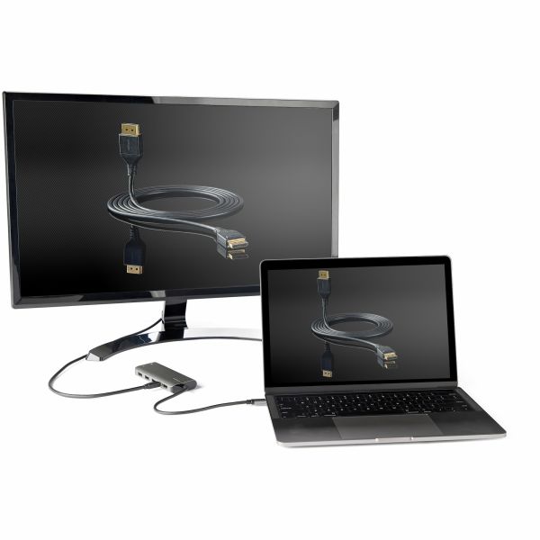 StarTech.com USB C Multiport Adapter - USB-C naar HDMI or Mini DisplayPort 4K 60Hz, 100W Power Delivery Pass-Through, 4-Port 10Gbps USB Hub - USB Type-C Mini Dock - 30cm Vaste Kabel (DKT31CMDPHPD)