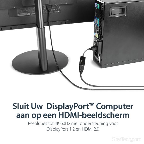 StarTech.com DisplayPort naar HDMI adapter UHD 4K 60Hz (DP2HD4K60S)