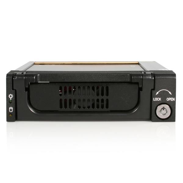 StarTech.com Zwarte Aluminum 5,25 inch Robuuste SATA Harde Schijf Mobile Rack Lade (DRW150SATBK)