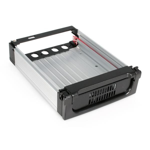 StarTech.com Zwarte Aluminum 5,25 inch Robuuste SATA Harde Schijf Mobile Rack Lade (DRW150SATBK)