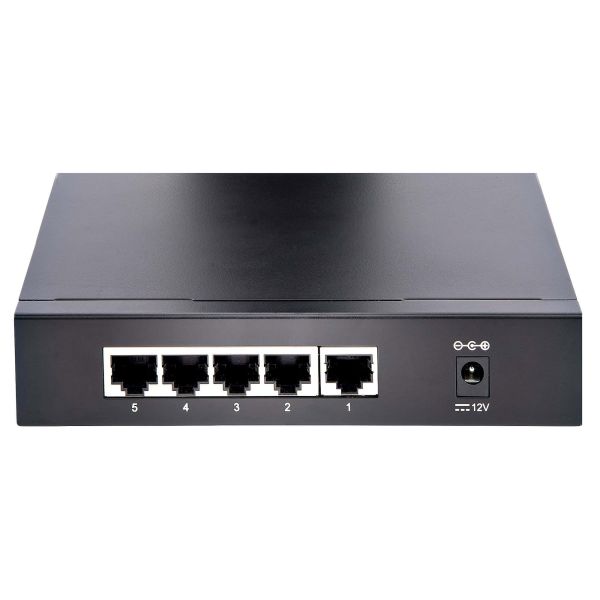 StarTech.com Unmanaged 2.5G Switch - 5 Port Gigabit Switch - 2.5GBASE-T Unmanaged Ethernet Switch - Ethernet Splitter - Din Rail of Wandmonteerbaar - Multi-Gigabit - Auto-MDIX - 9K Jumbo (DS52000)