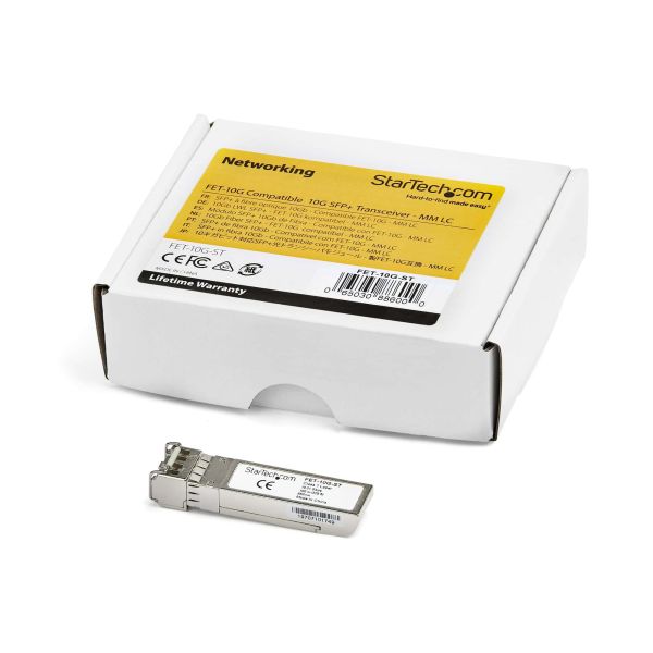 StarTech.com Cisco FET-10G compatibel SFP+ module - 10GBASE-SR glasvezel optische transceiver - 100 m (FET-10G-ST)