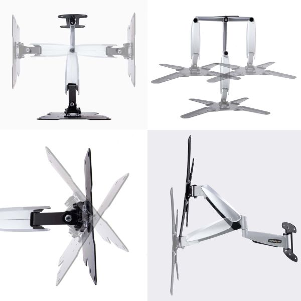 StarTech.com Wandmonteerbare VESA TV arm, Verstelbare Full Motion TV Muurbeugel voor 23"-55" Schermen, Compacte Monitor Arm, 30kg Draagvermogen, Uitschuifbare/Kantelbare/Zwenkbare VESA Wandbeugel (FHA-TV-WALL-MOUNT)
