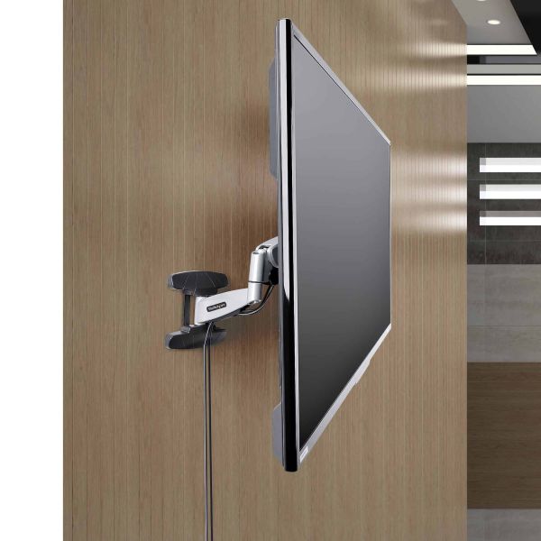 StarTech.com Wandmonteerbare VESA TV arm, Verstelbare Full Motion TV Muurbeugel voor 23"-55" Schermen, Compacte Monitor Arm, 30kg Draagvermogen, Uitschuifbare/Kantelbare/Zwenkbare VESA Wandbeugel (FHA-TV-WALL-MOUNT)