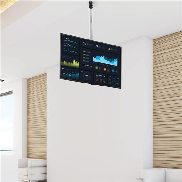 StarTech.com Plafondbeugel voor platte 32" tot 75" tv volledig beweegbaar robuust staal (FPCEILPTBSP)