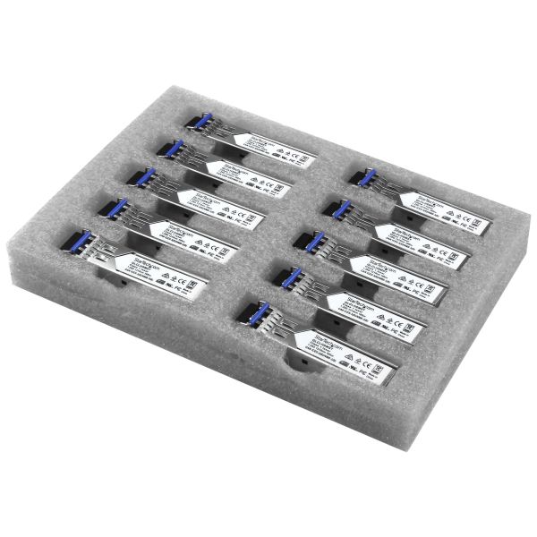 StarTech.com Cisco GLC-LH-SM compatibel SFP Transceiver module - 1000BASE-LX/LH - 10 stuks (GLCLHSM10PST) StarTech.com Cisco GLC-LH-SM compatibel SFP Transceiver module - 1000BASE-LX/LH - 10 stuks (GLCLHSM10PST)