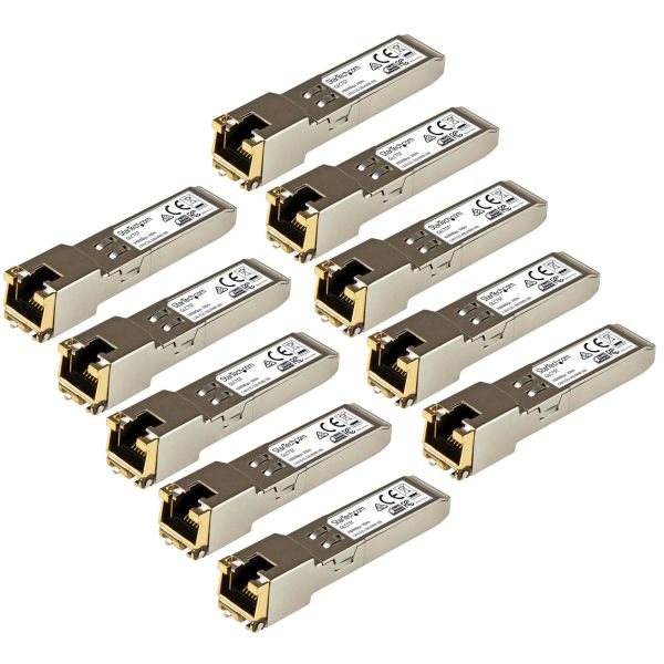StarTech.com Gigabit RJ45 koper SFP Transceiver Modules - Cisco GLC-T Compatibel - set van 10 (GLCT10PKST)