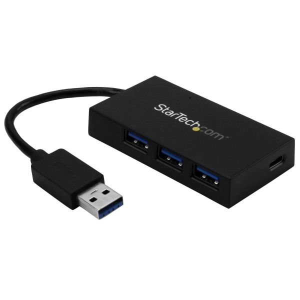 StarTech.com 4 Port USB 3.0 Hub - USB Type-A met 3x USB-A en 1x USB-C Poorten SuperSpeed, USB Busvoeding, USB 3.2 Gen 1 (5Gbps) Adapter Hub, Draagbare Laptop USB Hub (HB30A3A1CFB) StarTech.com 4 Port USB 3.0 Hub - USB Type-A met 3x USB-A en 1x USB-C Poorten SuperSpeed, USB Busvoeding, USB 3.2 Gen 1 (5Gbps) Adapter Hub, Draagbare Laptop USB Hub (HB30A3A1CFB)