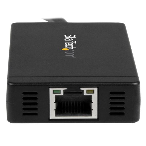 StarTech.com 3 poorts USB C naar USB-A hub met Gigabit Ethernet - USB-C naar 3x USB-A - USB 3.0 (5Gbps) - Inclusief voedingsadapter (HB30C3A1GE)