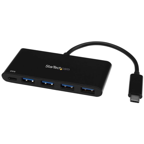 StarTech.com 4 Port USB-C Hub met 4 x USB Type-A (USB 3.0 SuperSpeed) - 60W Power Delivery Passthrough Charging - USB 3.2 Gen 1 (5Gbps) Laptop Hub Adapter - MacBook, Dell (HB30C4AFPD) StarTech.com 4 Port USB-C Hub met 4 x USB Type-A (USB 3.0 SuperSpeed) - 60W Power Delivery Passthrough Charging - USB 3.2 Gen 1 (5Gbps) Laptop Hub Adapter - MacBook, Dell (HB30C4AFPD)