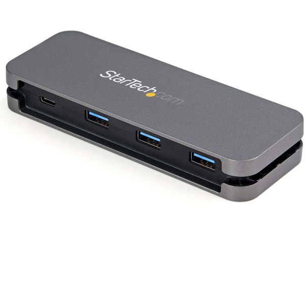 StarTech.com 4 Port USB-C Hub - 3x USB-A/1x USB-C - 5Gbps USB 3.0 Type-C Hub (USB 3.2 Gen 1) - Bus Gevoed - Mini USB-C naar USB-A Adapter Hub - 28.5cm Kabel met Kabelmanagement (HB30CM3A1CB)