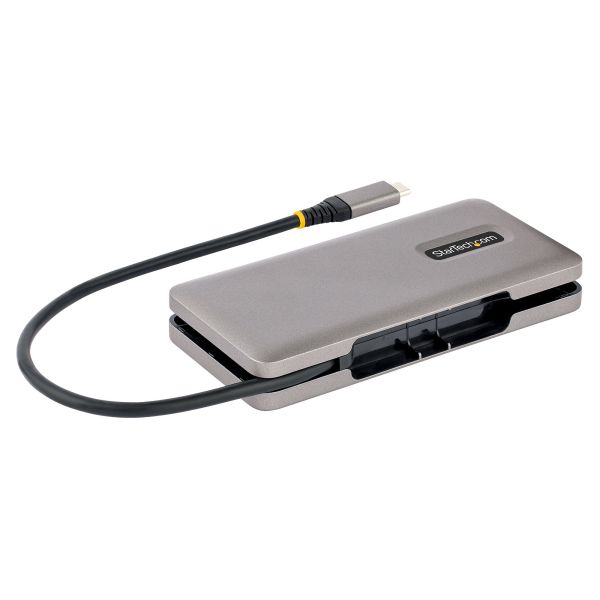 StarTech.com 4-Port USB-C Hub, 1x USB-A & 3x USB-C Ports, USB 3.1 10Gbps, Bus Powered USB Hub, USB Type C Hub met 25cm Wrap-Around Kabel, Compacte USB-C naar USB-A Hub (HB31CM1A3CB)